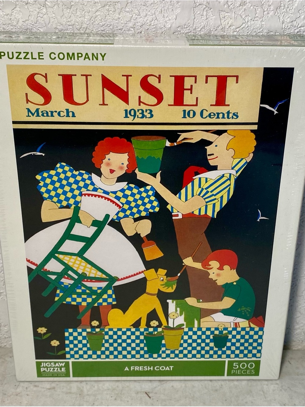 New York Puzzle Company SUNSET MAGAZINE 500 Piece A FRESH COAT Special Ed Jigsaw